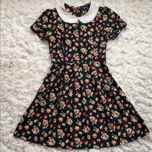 Black dress with doll collar